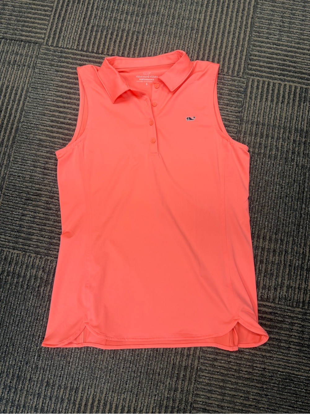 EUC Vineyard Vines Coral Sleeveless Polo Tank Sz Small